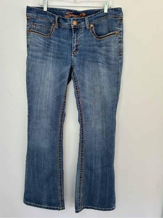 Seven7 Denim - Seven7 Women's Bootcut Jeans Classic Wash Thick Stitch 14
